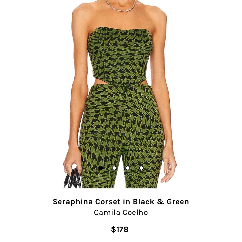 Brand New Camila Coehlo Corset In black&Green - XS